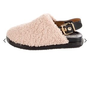 Marni Shearling Slingback Flats